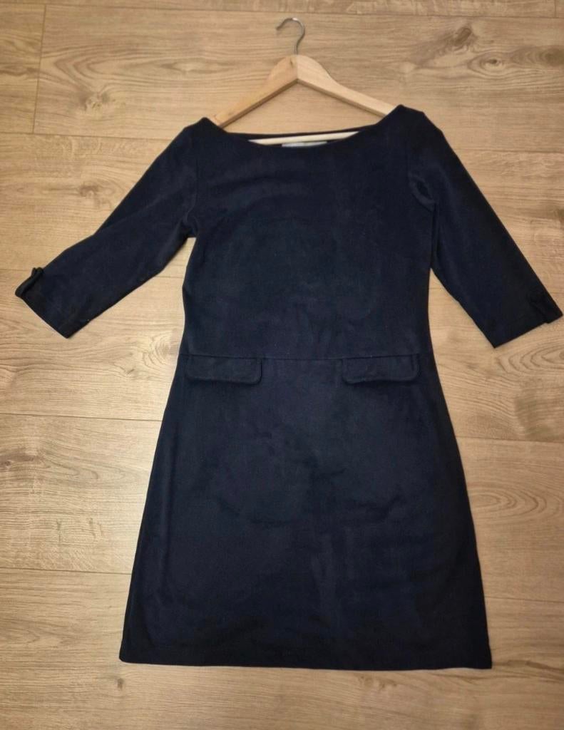 Blauwe suèdelook jurk van Le Pep, maat M zgan, Maat 38/40 (M), Le Pep, Blauw, Ophalen of Verzenden