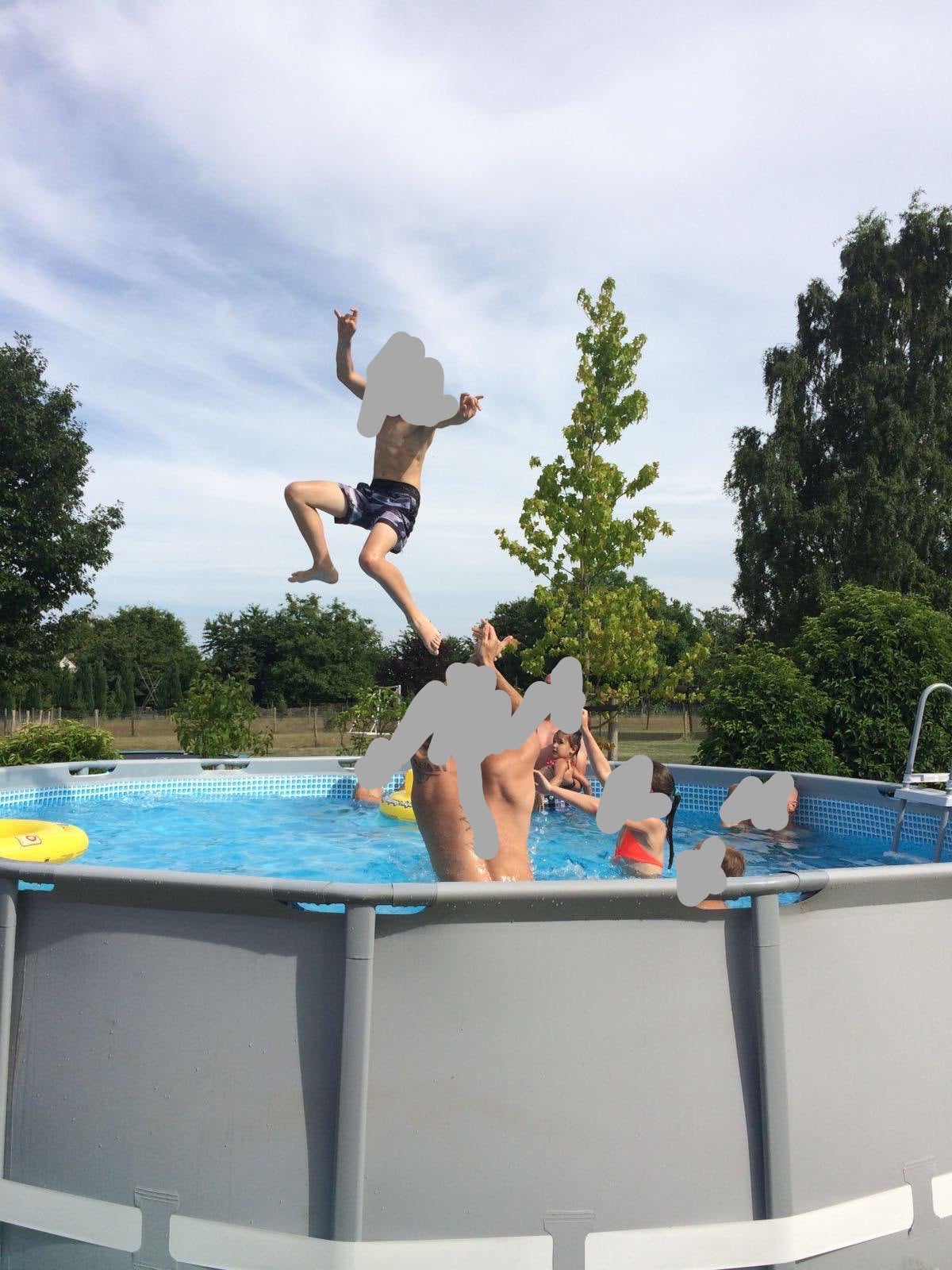 Intex rond zwembad 4,88x1,22, met trapje en alle toebehoren, Tuin en Terras, Zwembaden, Gebruikt, Rond, 300 cm of meer, Opzetzwembad
