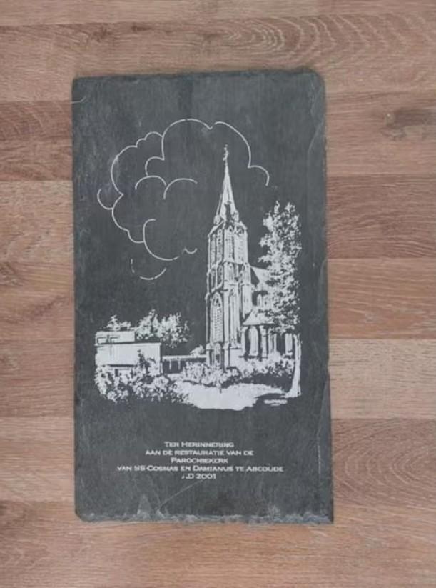 Parochiekerk te Abcoude van Leisteen, Antiek en Kunst, Ophalen of Verzenden