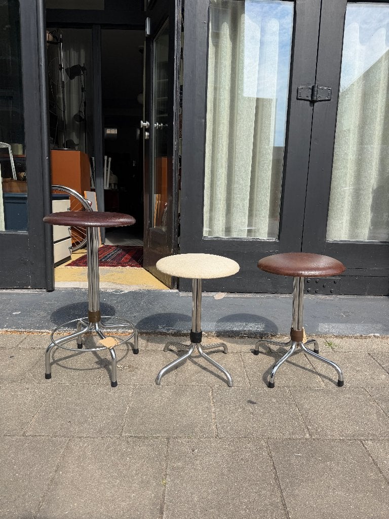 SALE: vintage design Brabantia krukken, Dutch design krukjes, Ophalen, Gebruikt, Staal, -