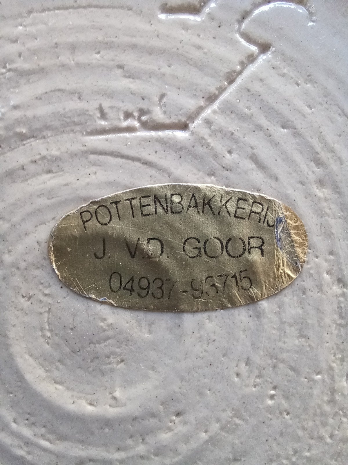 Asbak St. Jorisgilde Someren pottenbakkerij J vd Goor, Ophalen of Verzenden, Gebruikt, Asbak