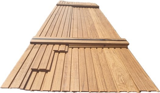 4.42 m2 Dubbel Rhombus profiel - hardhout - nr: HP52, Ophalen, Planken, Nieuw, Hardhout
