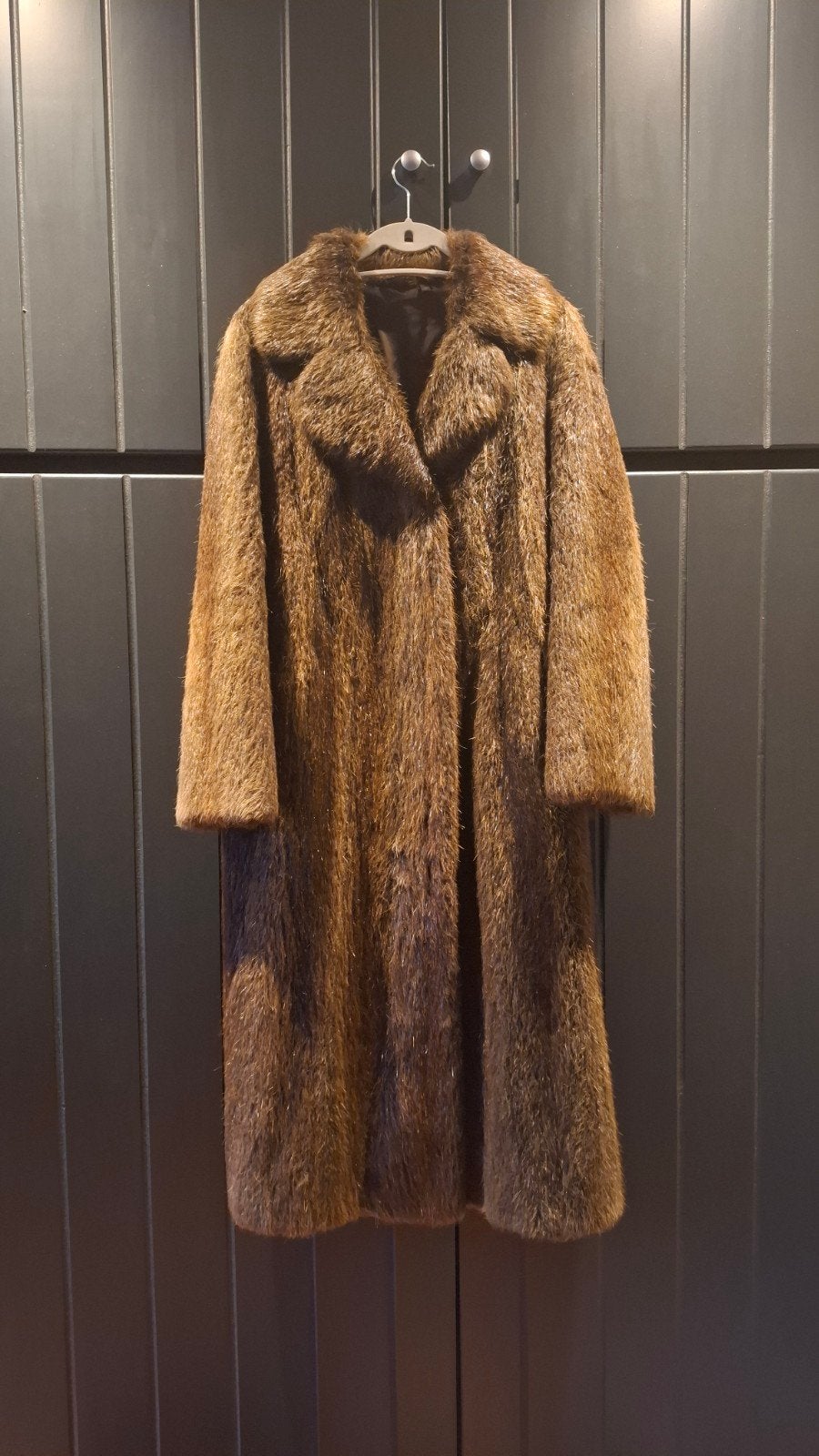 Echte Nutria Bontjas - Vintage en Warm, Kleding | Dames, Ophalen of Verzenden, Gedragen, Maat 42/44 (L), Bruin