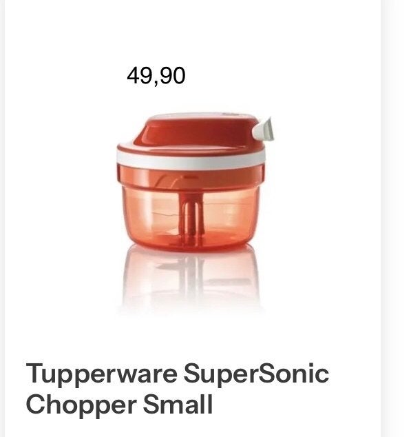 Tupperware SuperSonic Chopper Small - Splinternieuw, Overige typen, Nieuw, Ophalen of Verzenden, Met deksel