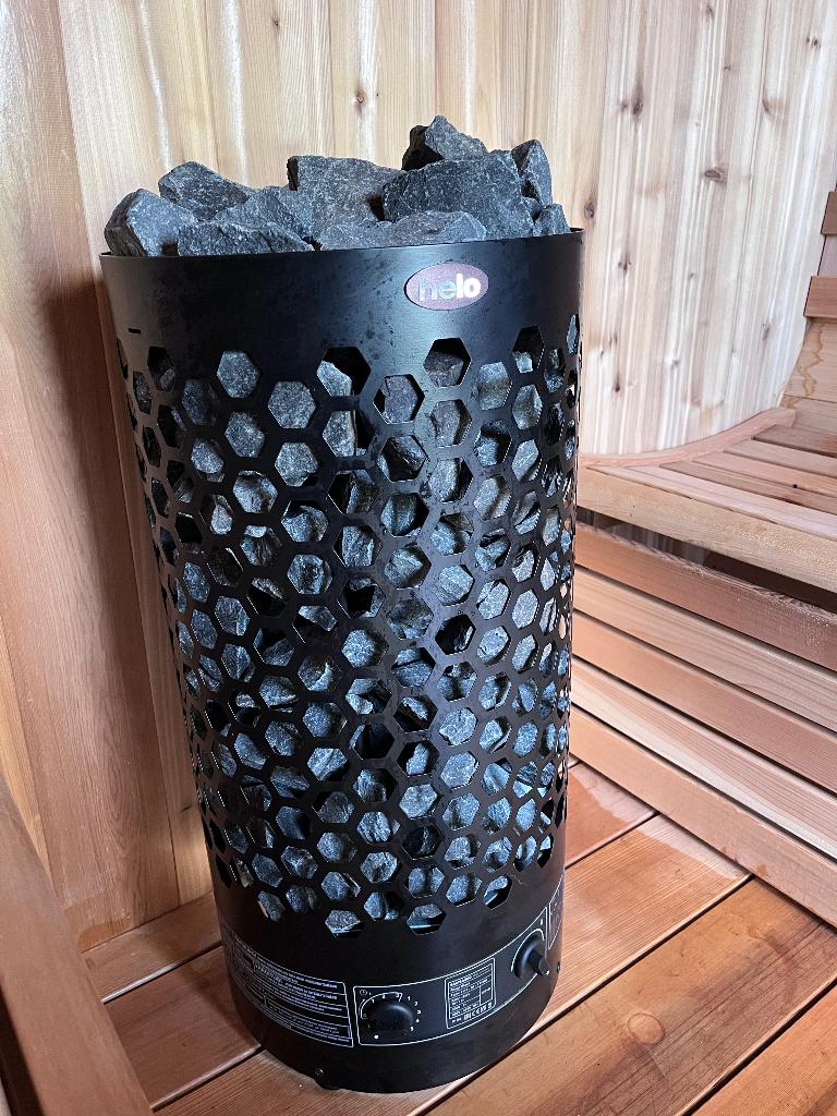 Mooie Finse sauna kachel, toptype Helo Ringo, 8,0 kW, ZGAN, Sport en Fitness, Sauna, Ophalen, Zo goed als nieuw, Fins of Traditioneel