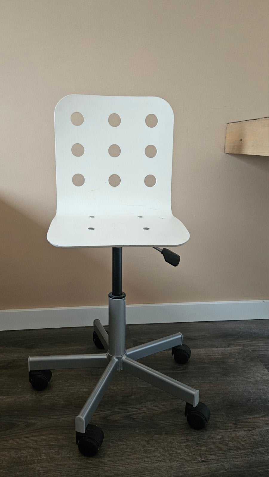 Witte bureaustoel met wieltjes, Ophalen, Gebruikt, Wit, Bureaustoel
