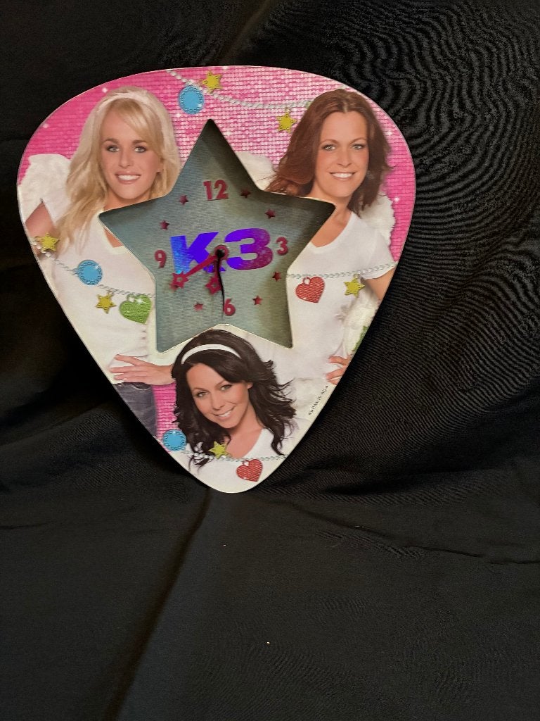 K3 wandklok, Ophalen of Verzenden, Zo goed als nieuw, Overige typen