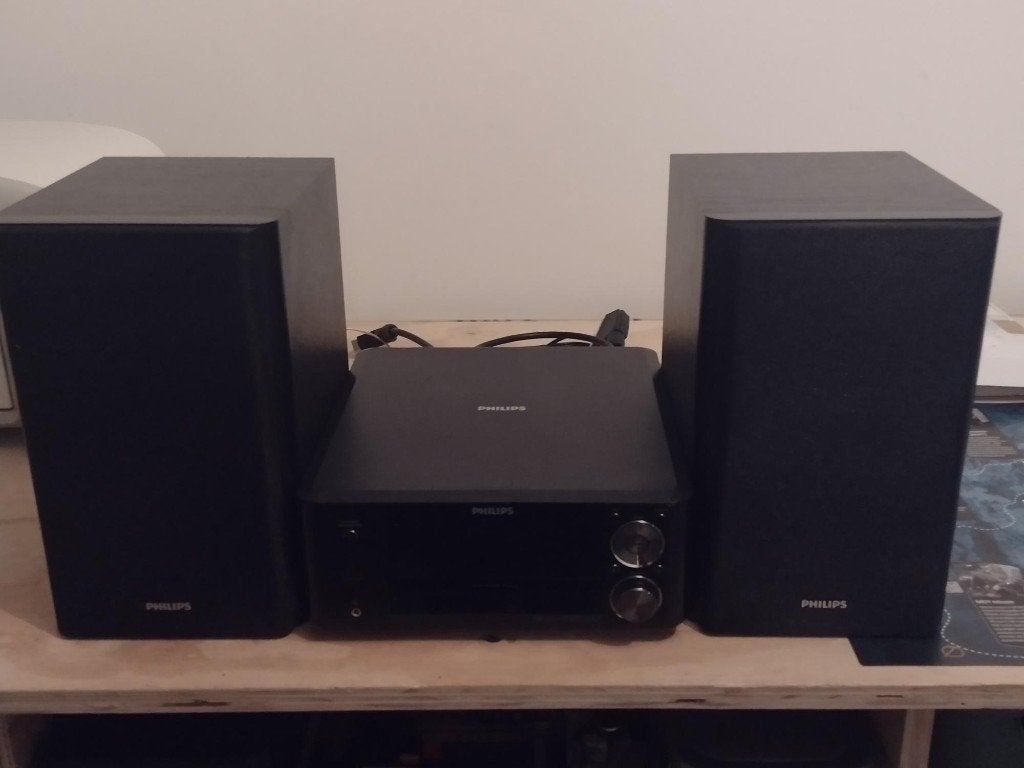 Philips home cinema set (radio/CD/DVD) met 2 luidsprekers, Ophalen, Philips, Dvd-speler, 40 tot 70 watt