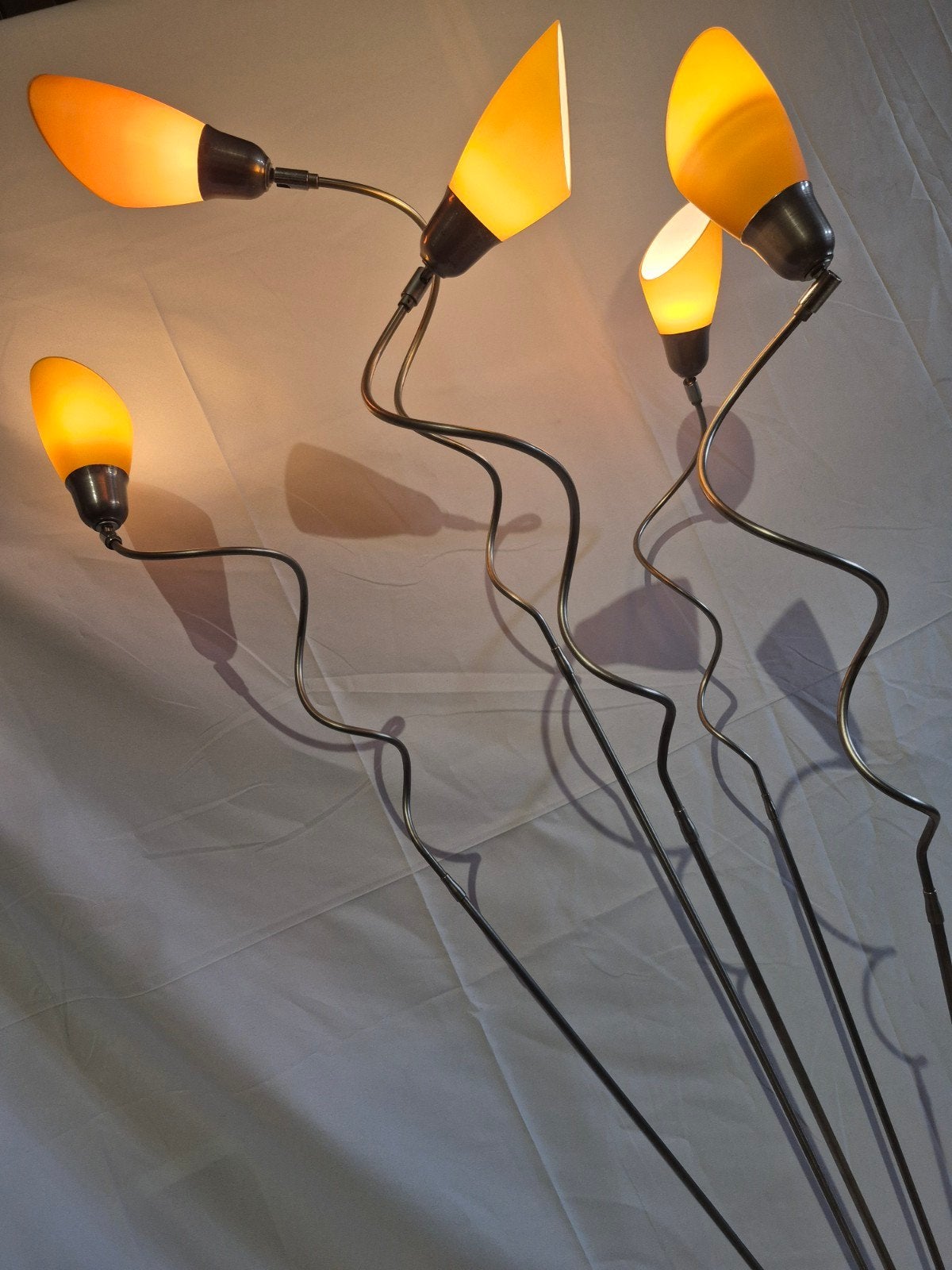 vintage 200 cm  Pola Amstelveen vloerlamp 5 armen 1990s, Ophalen, Memphis post modern postmodern, Zo goed als nieuw, Glas
