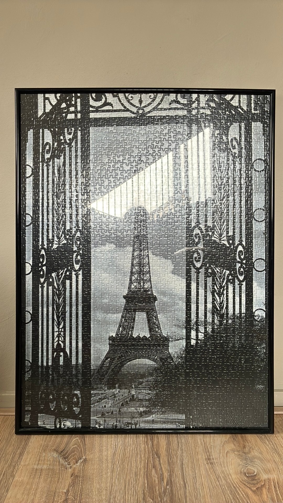 Ingelijste fotopuzzel eiffeltoren, Ophalen, Gebruikt, Overige typen, 75 – 100