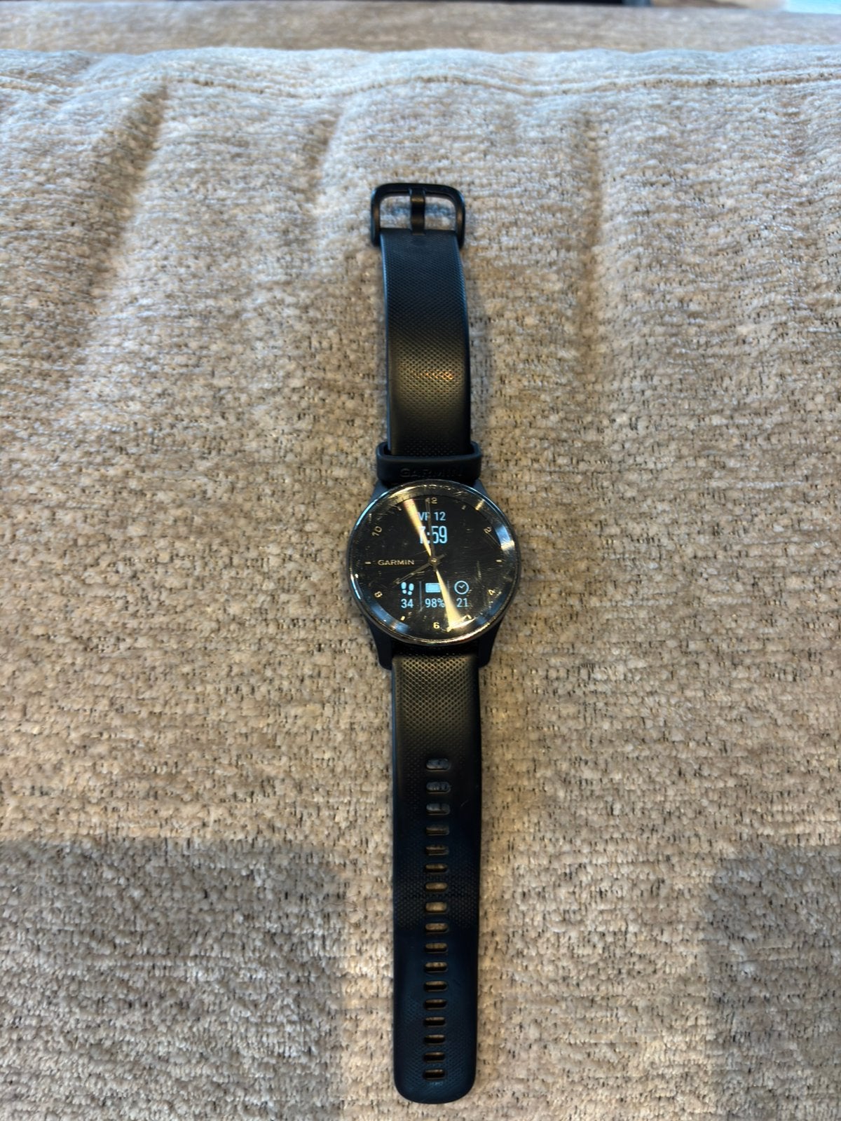Garmin vívomove Trend – Zwart – Hybride Smartwatch, Ophalen of Verzenden, Gebruikt, Overige merken