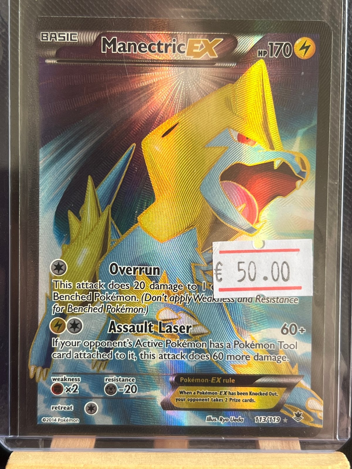 Manectric EX Pokémon Kaart (Foil) - 113/119, Ophalen of Verzenden, Zo goed als nieuw, Losse kaart, Foil