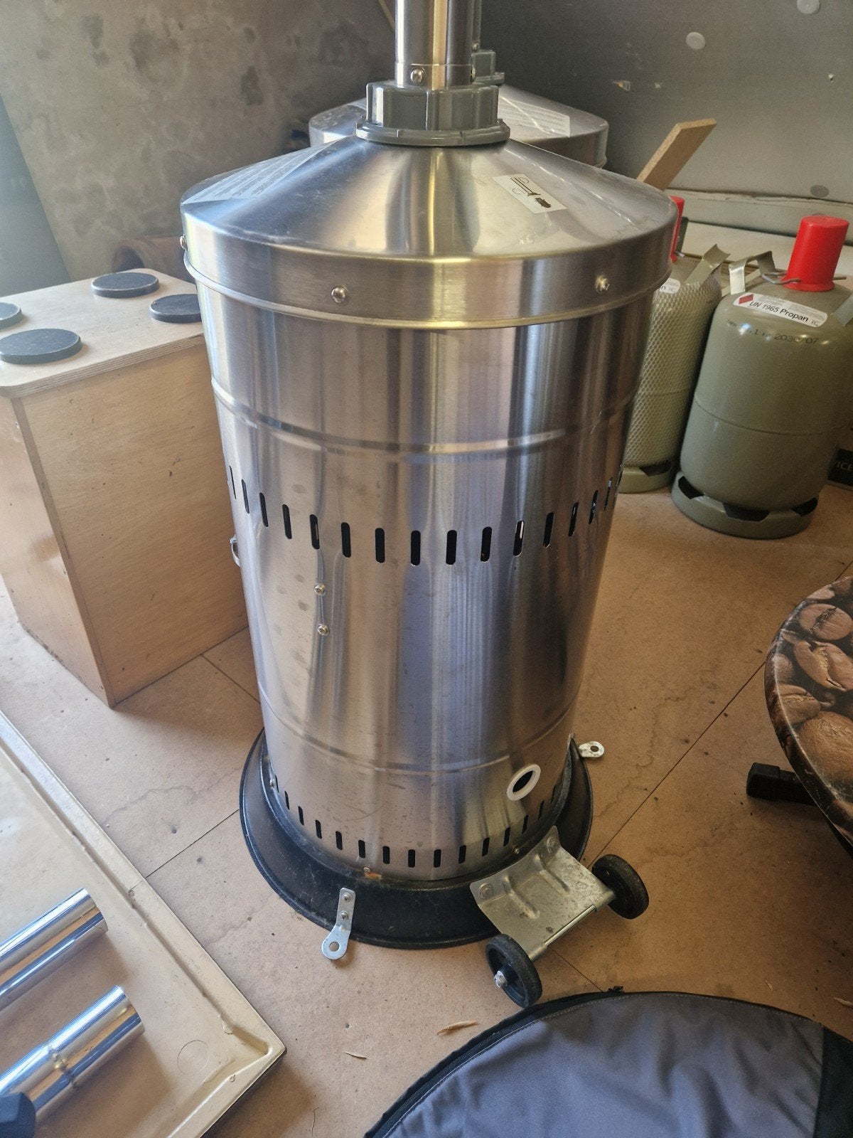 Terrasverwarmer op gas - RVS, Ophalen of Verzenden, Gebruikt, Gas, Vloer