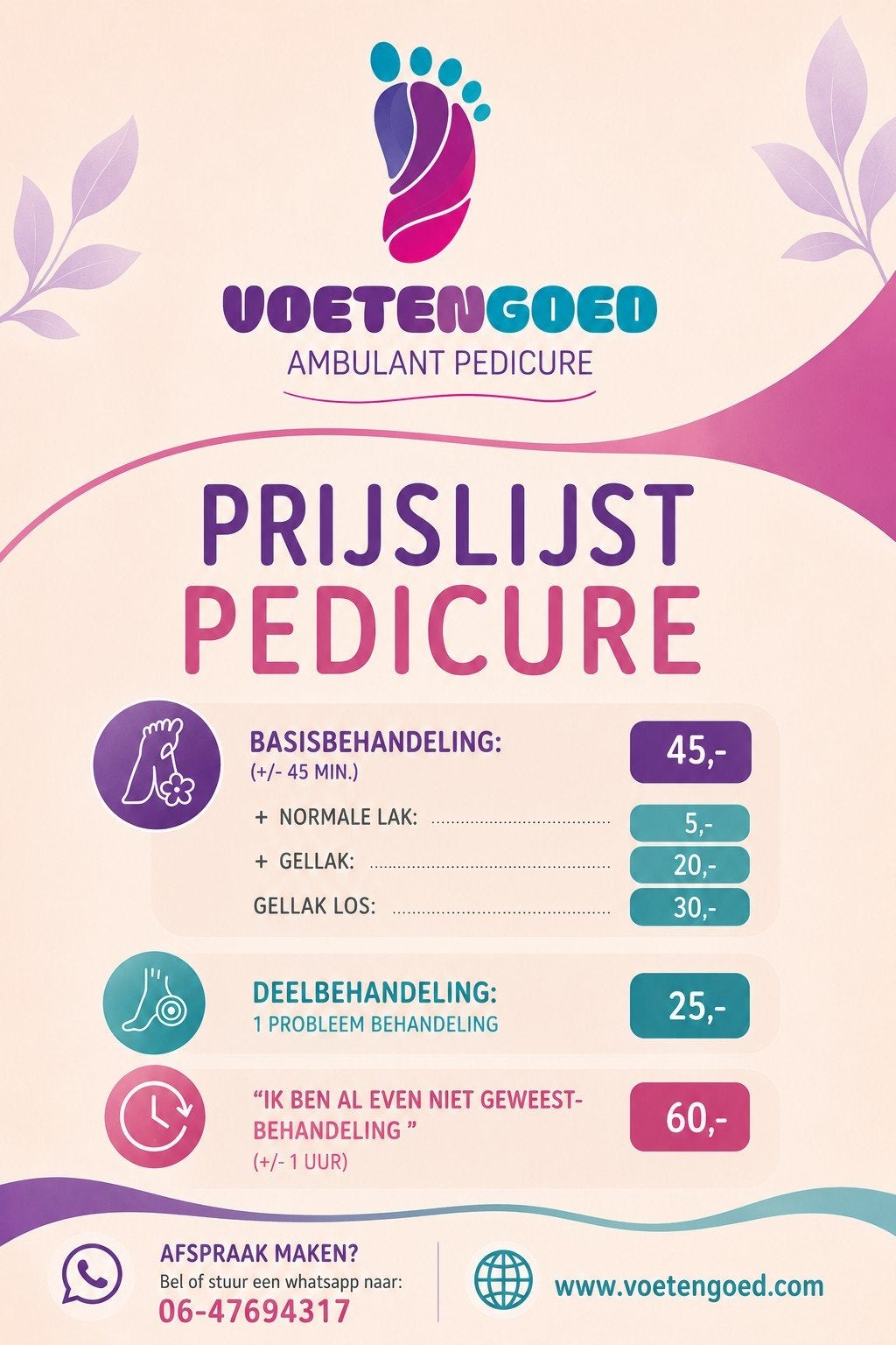 ambulant pedicure aangeboden, Diensten en Vakmensen, Komt aan huis, Nagels lakken