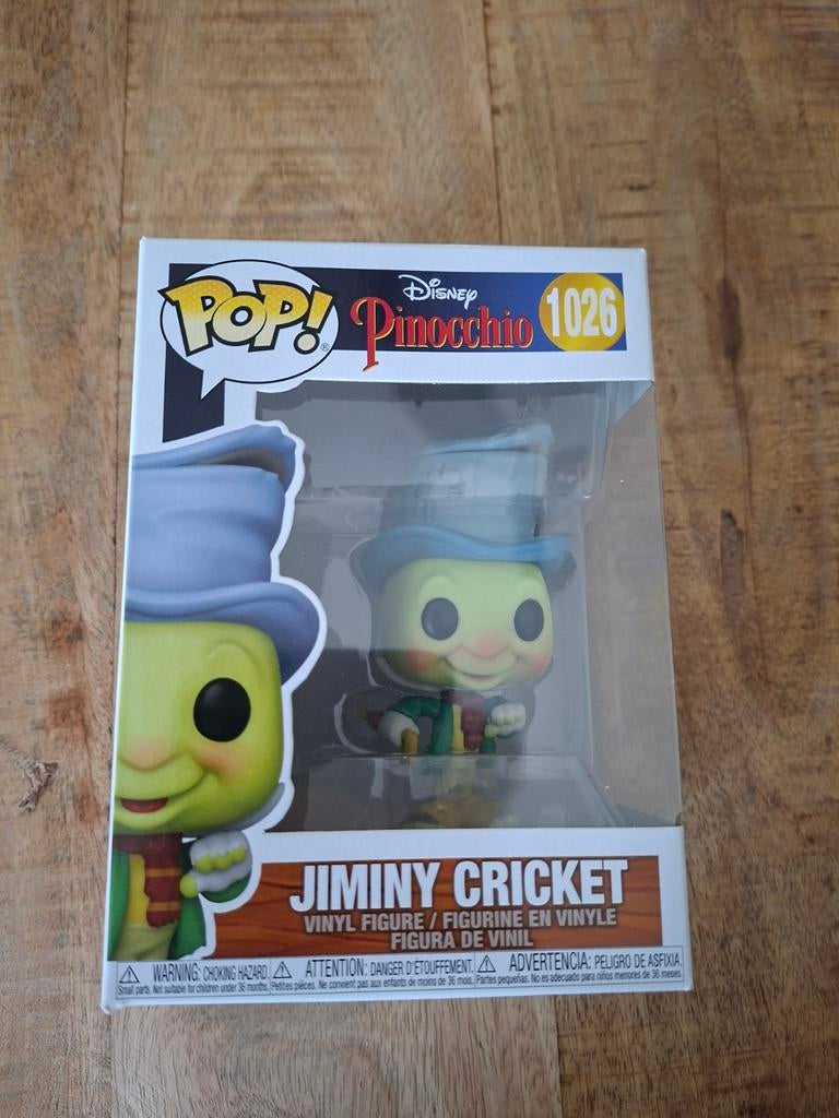 Funko pop Jiminy Cricket Pinocchio, Ophalen of Verzenden, Zo goed als nieuw