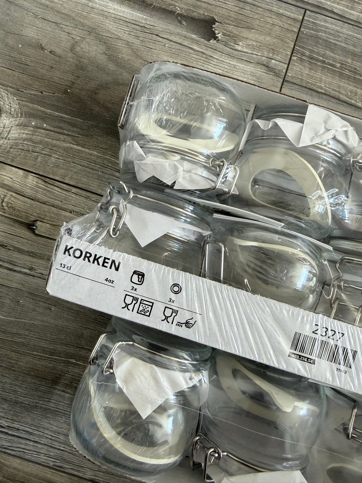 IKEA KORKEN Voorraadpotten - Set van 12 stuks, Ophalen, Glas, IKEA, Nieuw