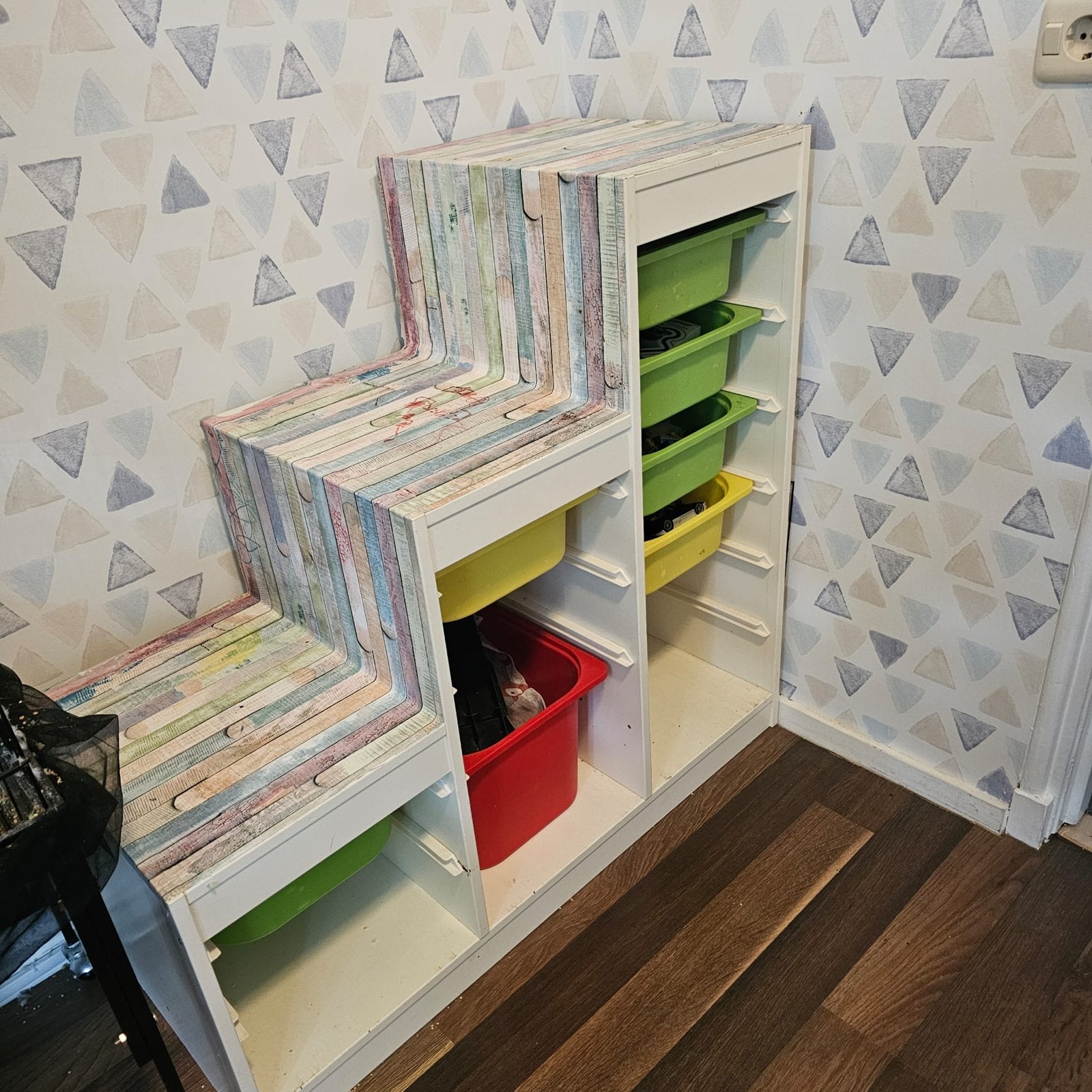 IKEA Trofast opbergkast met trapelement en bakken, Ophalen of Verzenden, Gebruikt, Kast