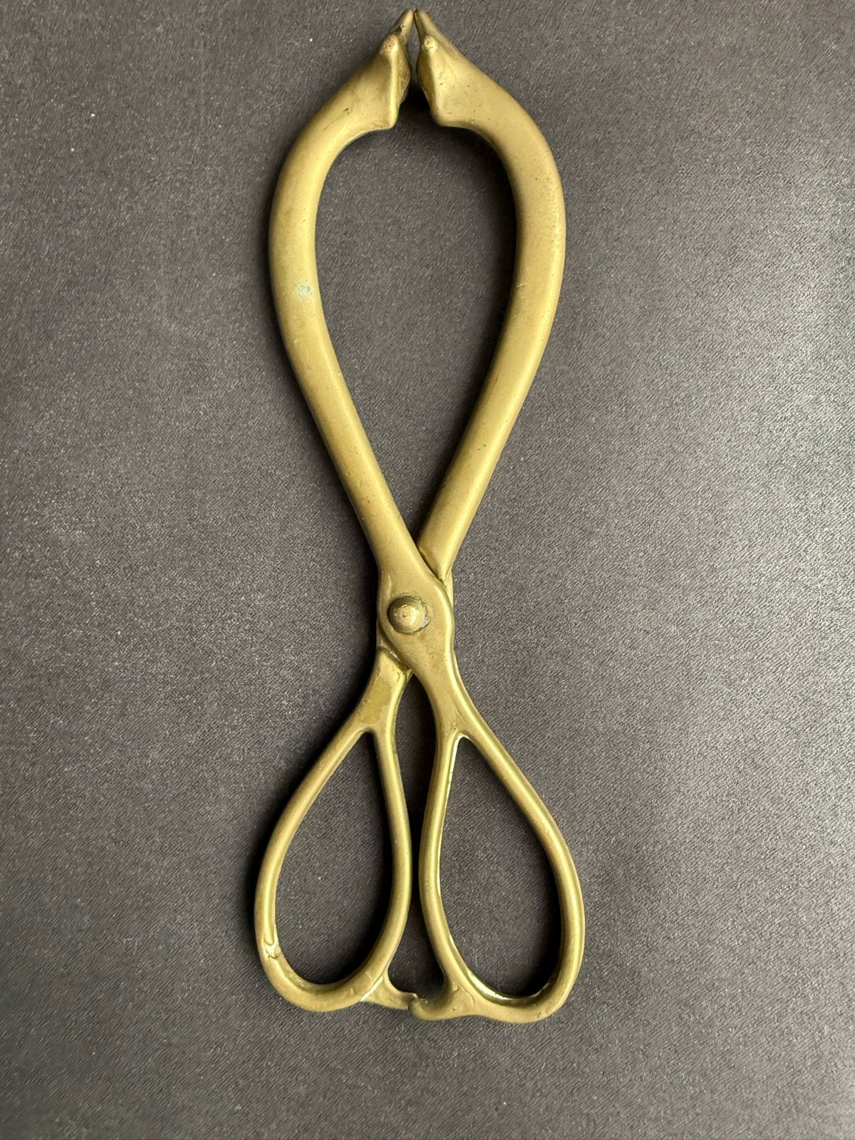 Antieke messing kolentang / haardtang, Ophalen of Verzenden