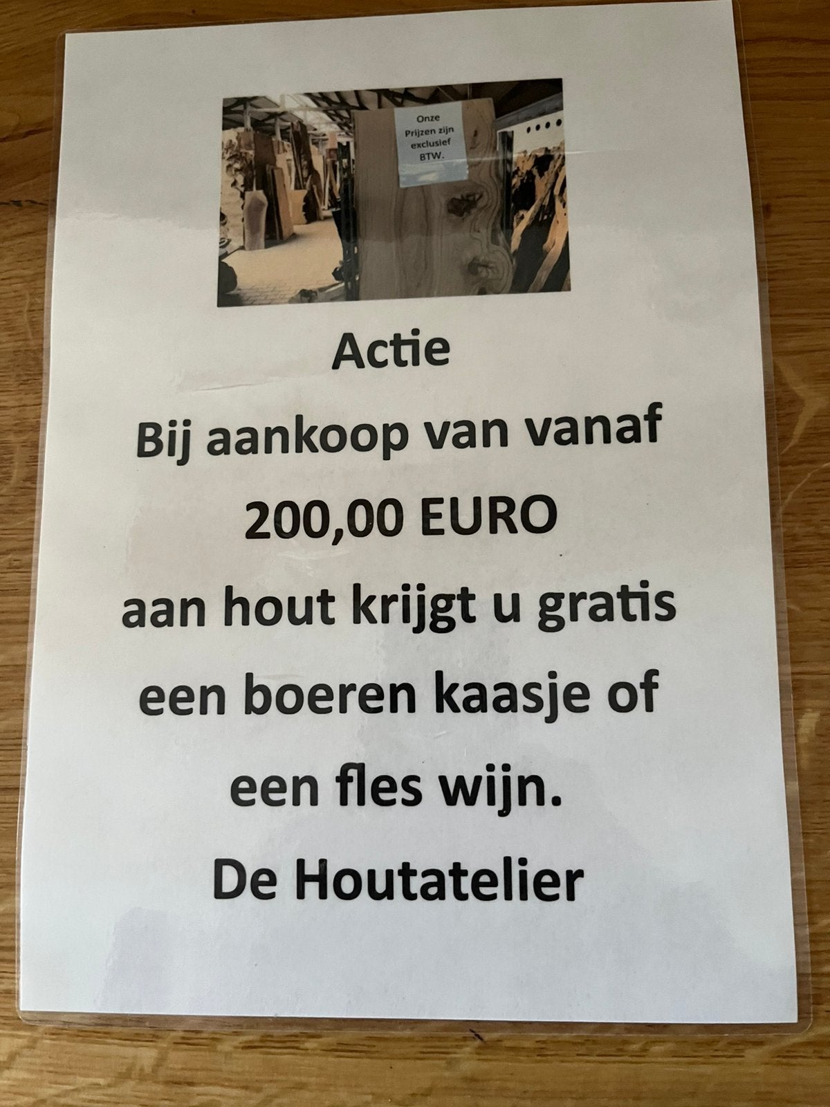 Gratis kaasje of fles wijn bij aankoop vanaf 200,00 aan hout, Ophalen, Nieuw, 50 tot 100 cm, Minder dan 100 cm