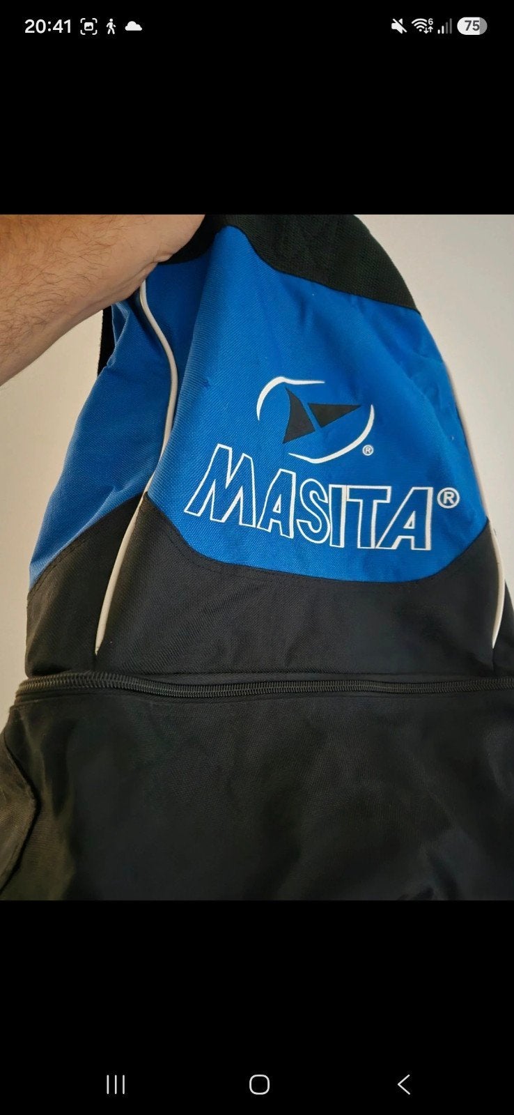 Masita sporttas / voetbaltas - Blauw/Zwart, Ophalen of Verzenden, Zo goed als nieuw, Blauw, Masita