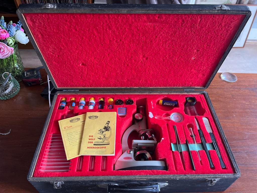 Vintage B.O.B. Optik Microscoop Set - Complete Kit, Audio, Tv en Foto, Optische apparatuur | Microscopen, Ophalen of Verzenden