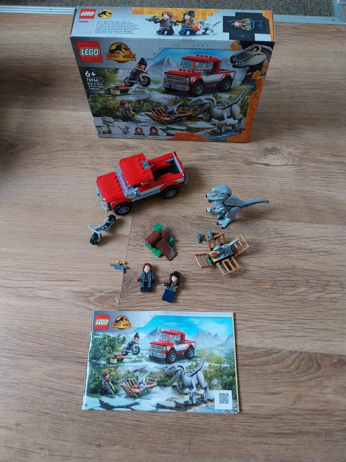 lego 76946 jurassic world Blue & Beta velociraptor capture, Ophalen of Verzenden, Zo goed als nieuw