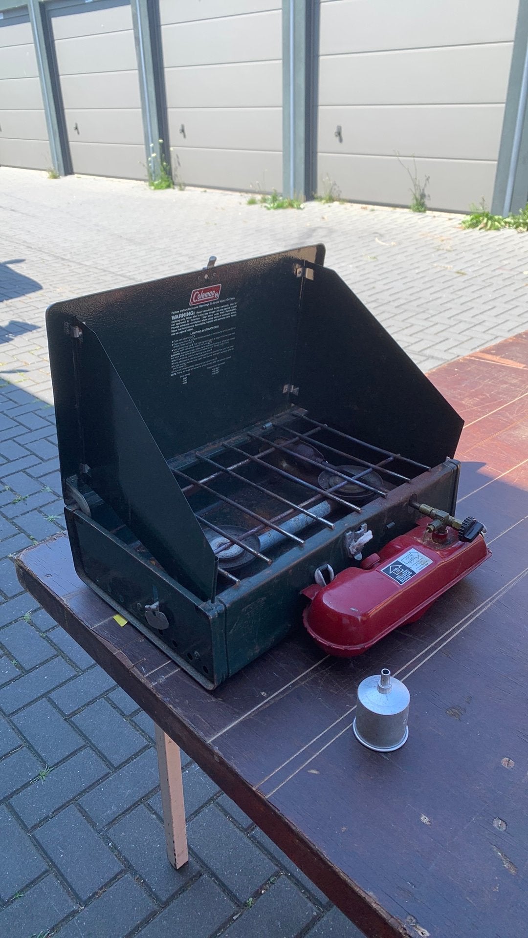 Coleman dual fuel stove, Caravans en Kamperen, Ophalen, Gebruikt