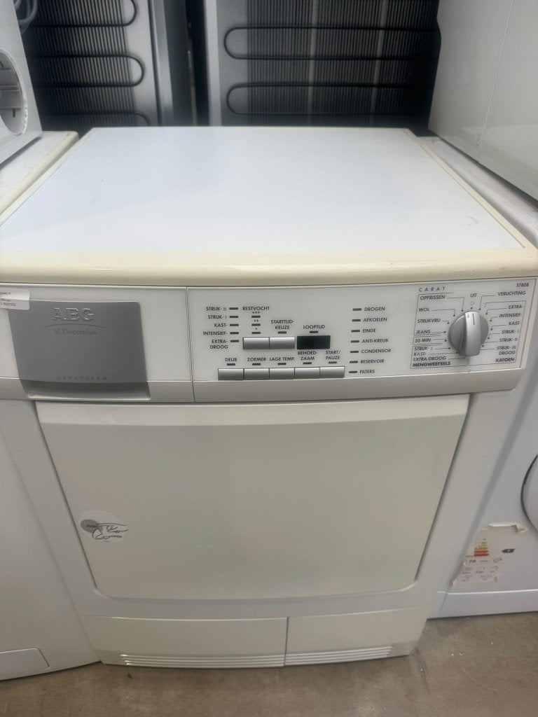 AEG condenssdroger schoon garantie bezorging, 6 tot 8 kg, Gebruikt, Anti-kreukfase, Ophalen of Verzenden