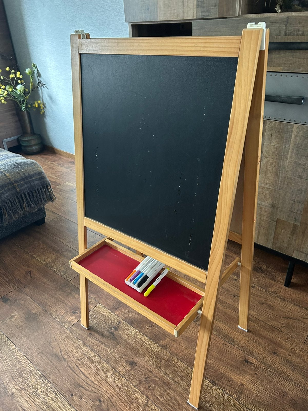 Schoolbord krijt/whiteboard, Ophalen, Mobiel, Gebruikt, Krijtbord