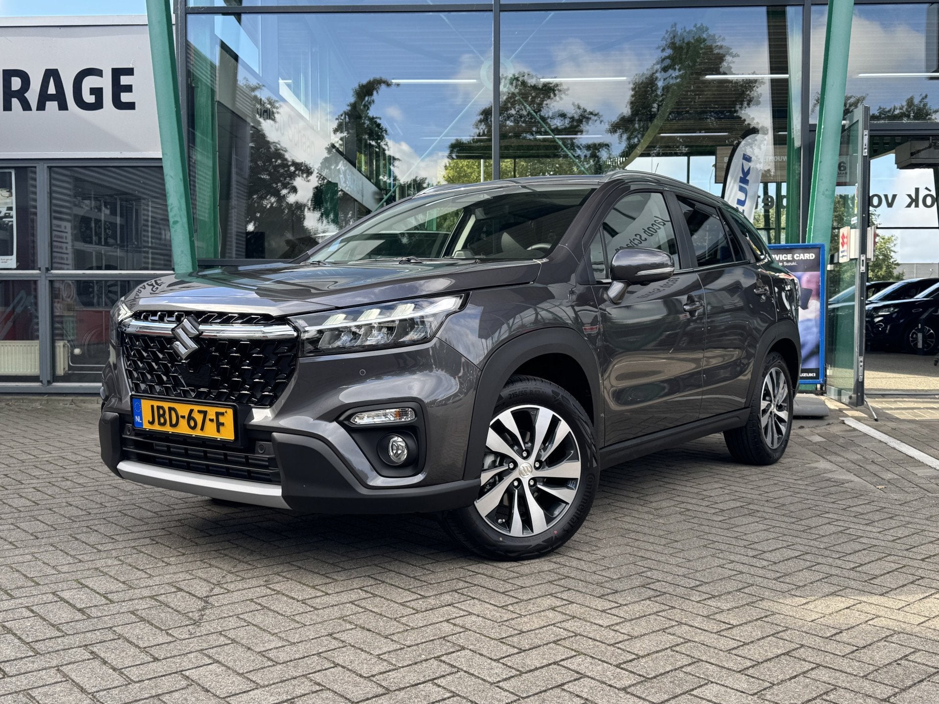 Suzuki S-Cross 1.4 Boosterjet Style Smart Hybrid 111pk | Pan, Auto's, Gebruikt, Zwart, 4 cilinders, Leder en Stof