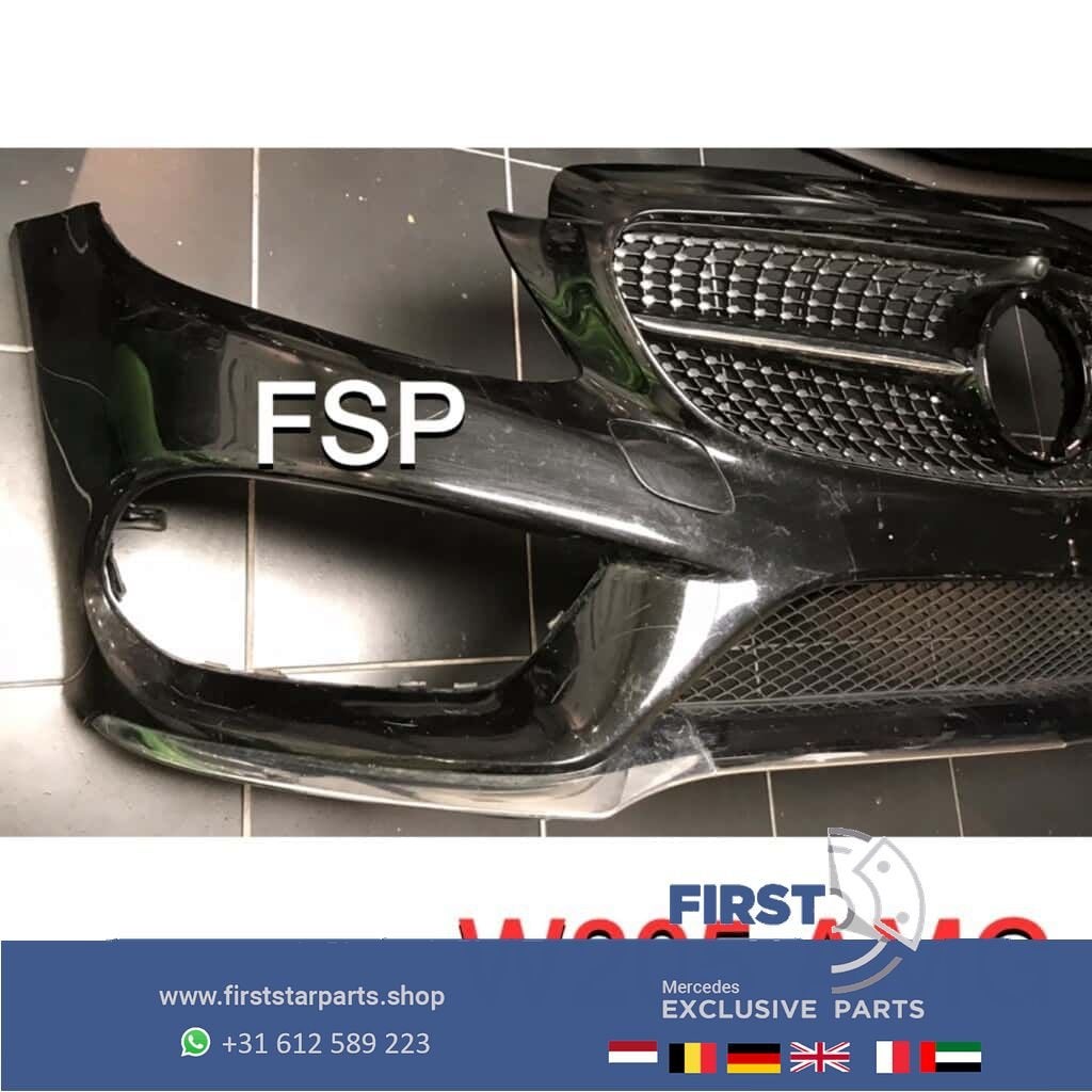 W205 AMG Voorbumper Mercedes C Klasse + diamond gril 2018 Ca, Gebruikt, -, Voor, Ophalen of Verzenden
