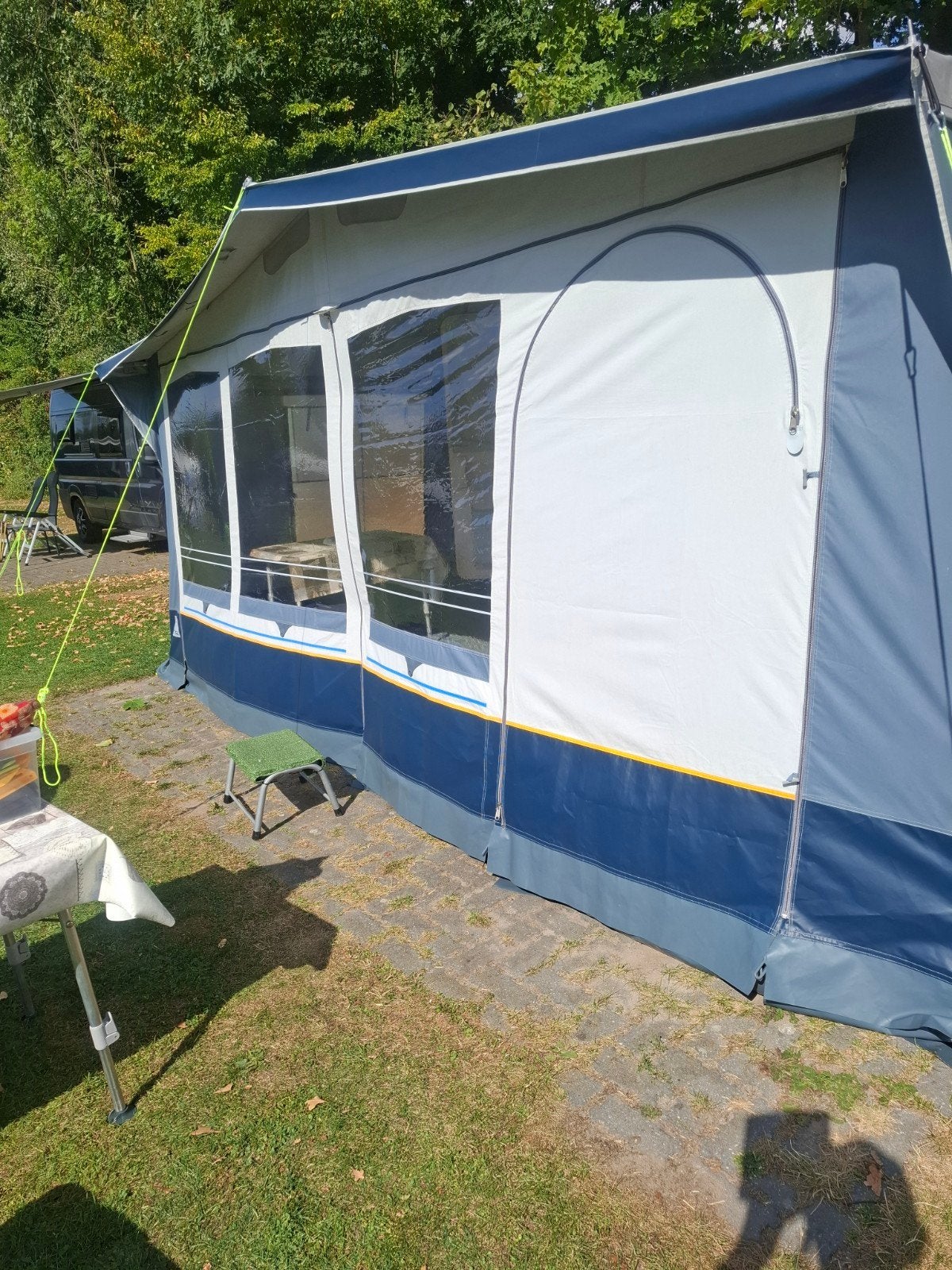 Brand voortent, Ophalen, Gebruikt, Brand
