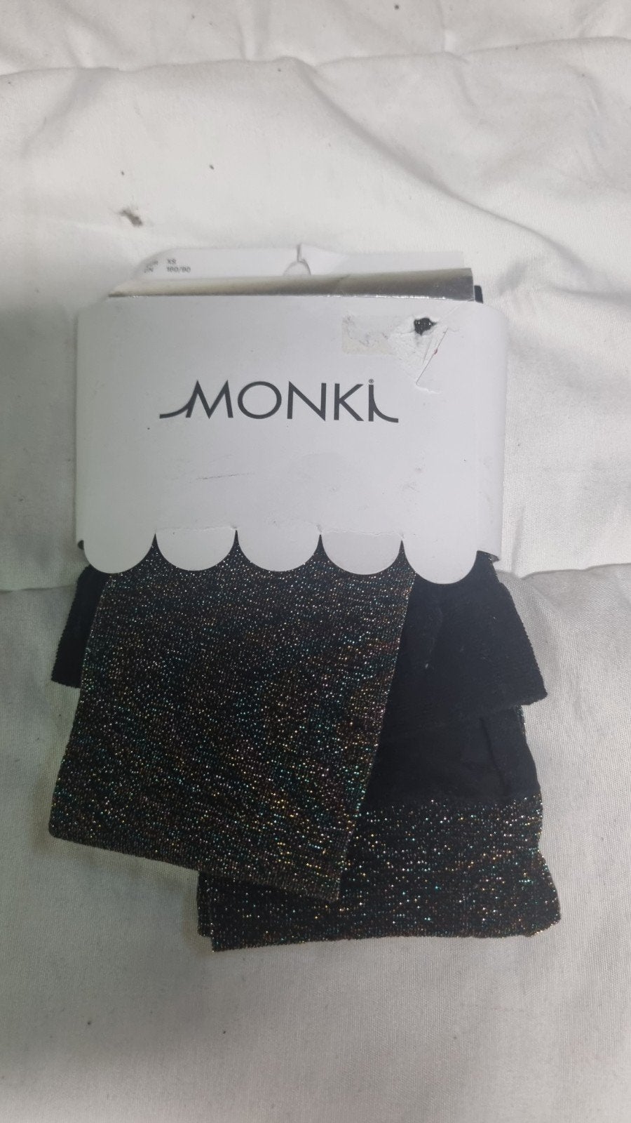 Nieuwe Monki glitterpanty maat XS, Zwart, Nieuw, Overige maten, Ophalen of Verzenden