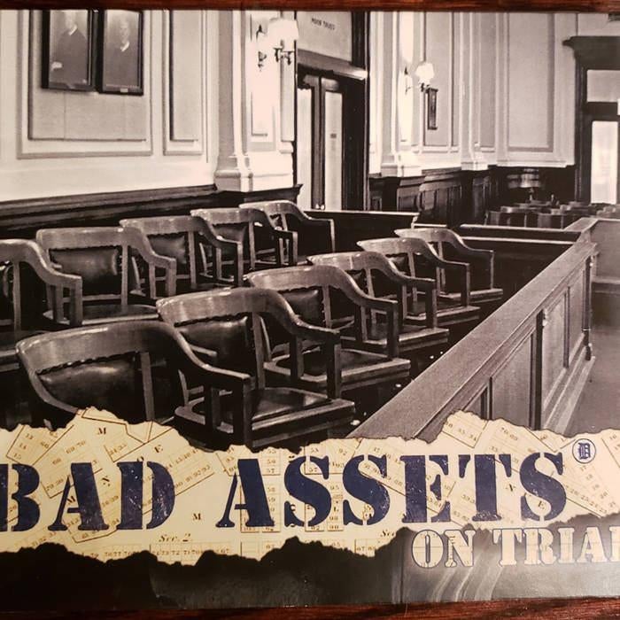 BAD ASSETS ‎– On Trial (White / Blue Half & Half Vinyl), 2010 - 2019, Verzenden, Colored vinyl, 12 inch