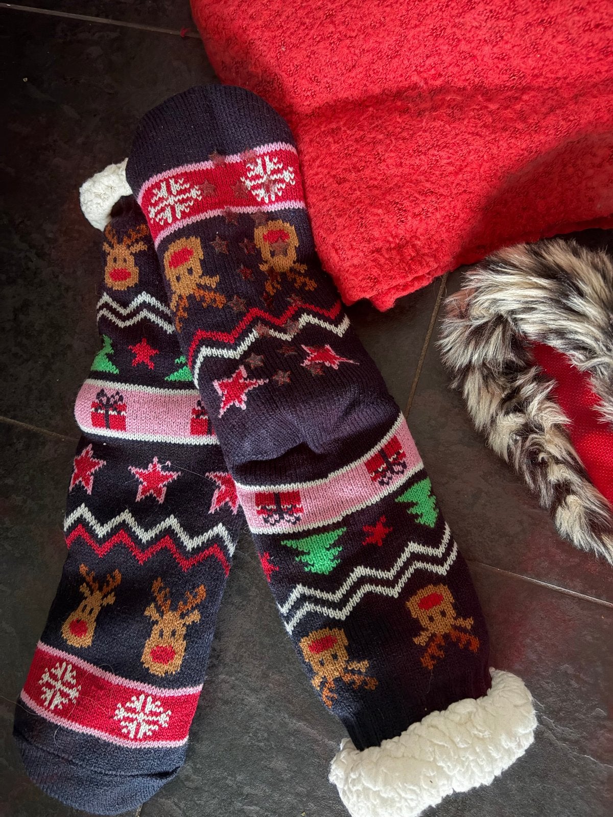 Kerst sjaal muts en sokken, Ophalen of Verzenden, Zo goed als nieuw