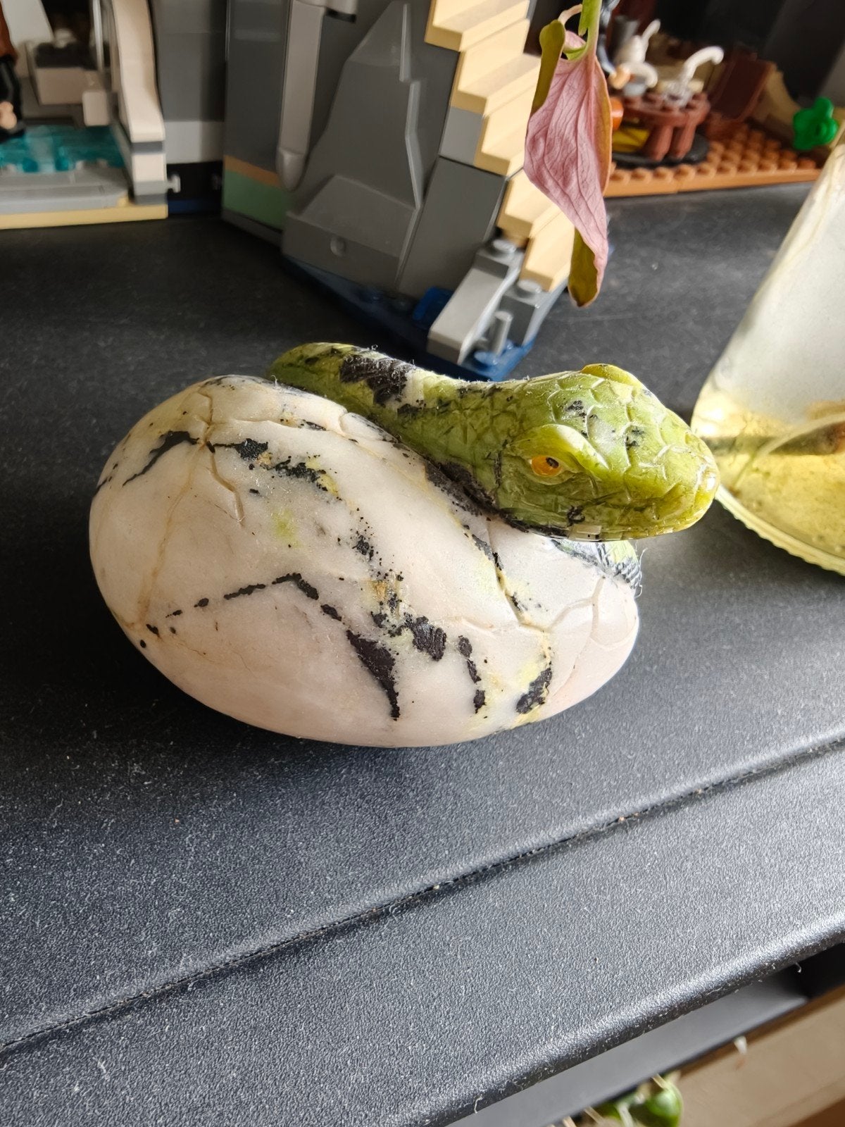 Decoratieve lizard carving, Ophalen of Verzenden, Gebruikt, Reptiel of Amfibie, Beeldje of Figuurtje
