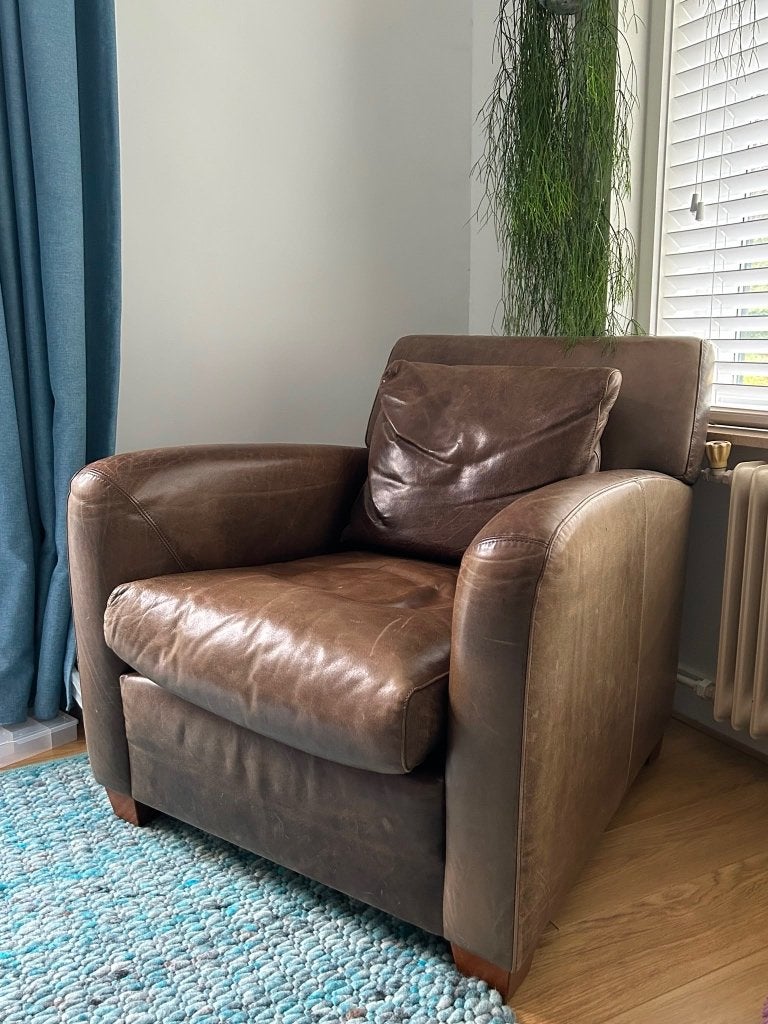 Fauteuils, Ophalen, Gebruikt, Minder dan 75 cm, Leer