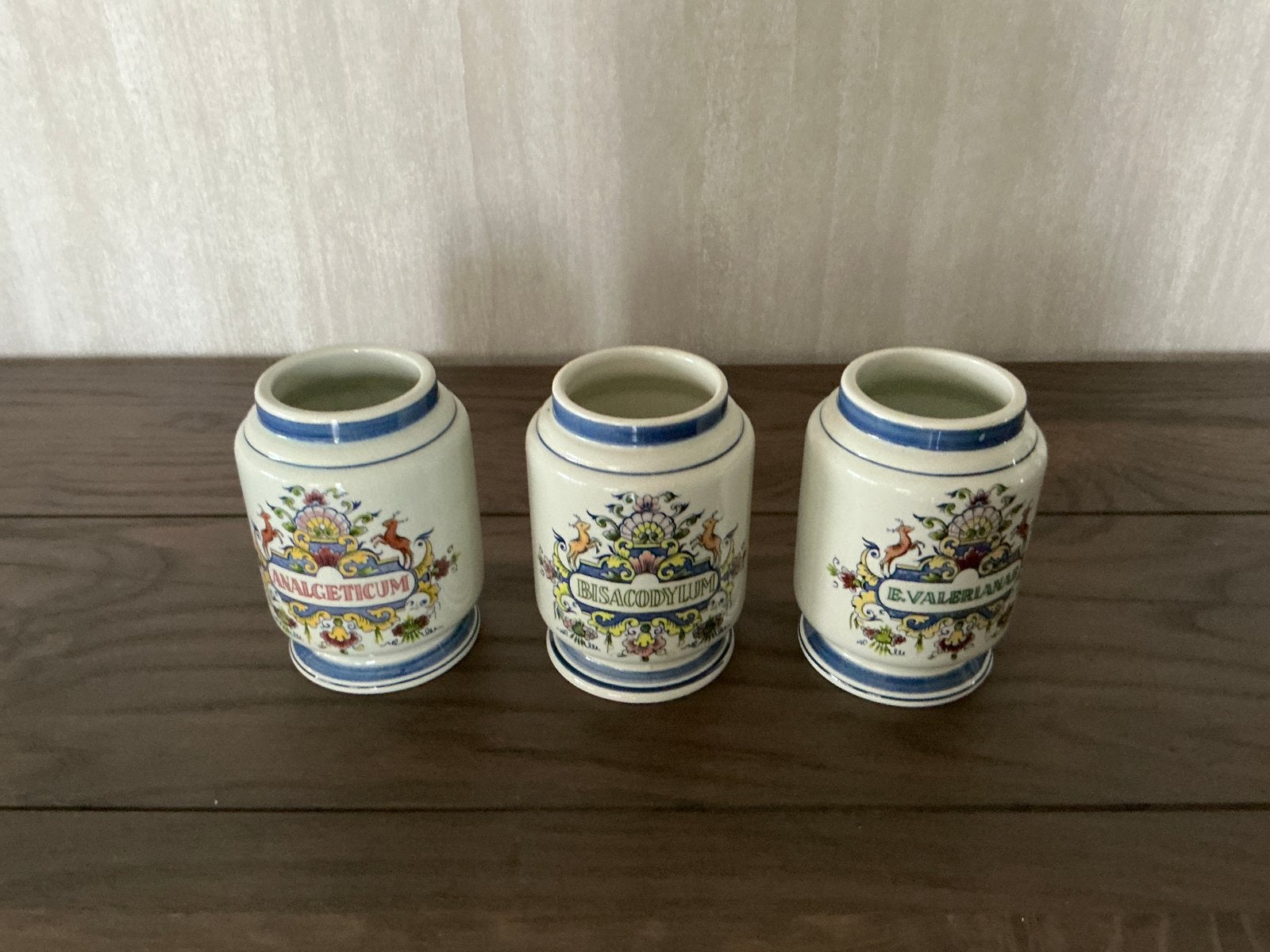 3 Vintage Apothekerspotten - Chefaro "'t Delftsche Huys"-KWF, Ophalen of Verzenden