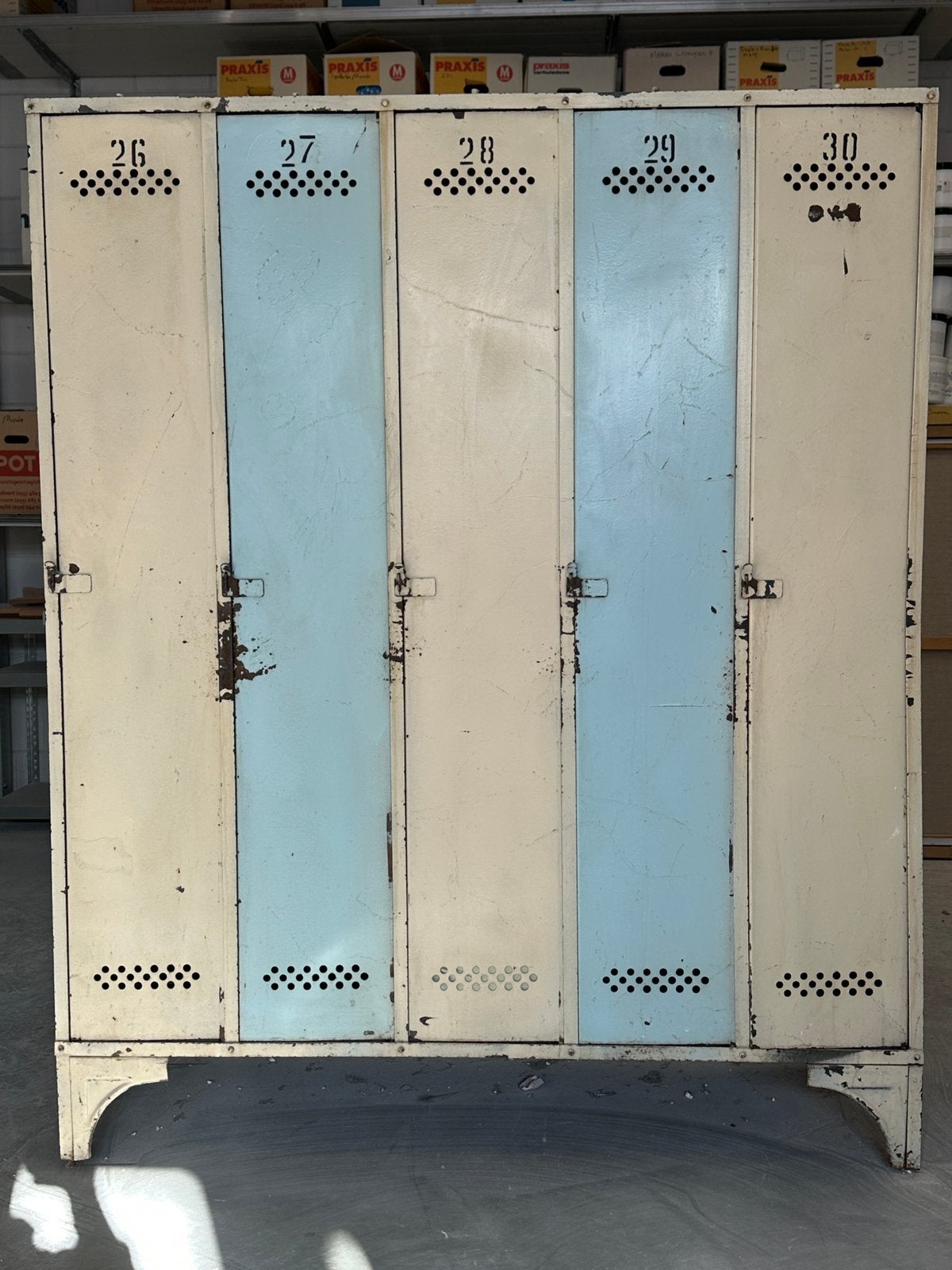 Vintage zwembad lockerkast, Ophalen, Gebruikt, Vintage jaren 50-60