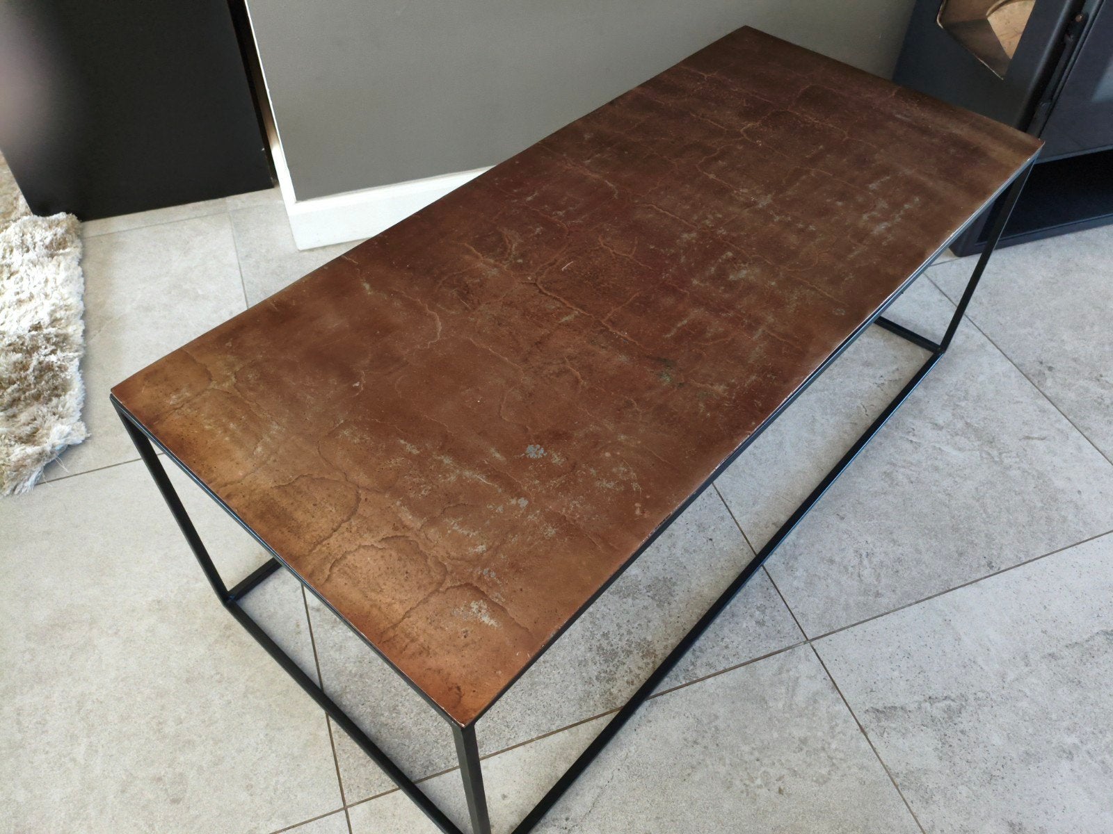 Riverdale Metaal Salontafel - 110x49x40 cm, Ophalen, Minder dan 50 cm, Gebruikt, 100 tot 150 cm