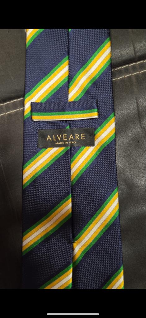 Alveare Made in Italy gestreepte das, Verzenden, Zo goed als nieuw, Blauw, Met patroon