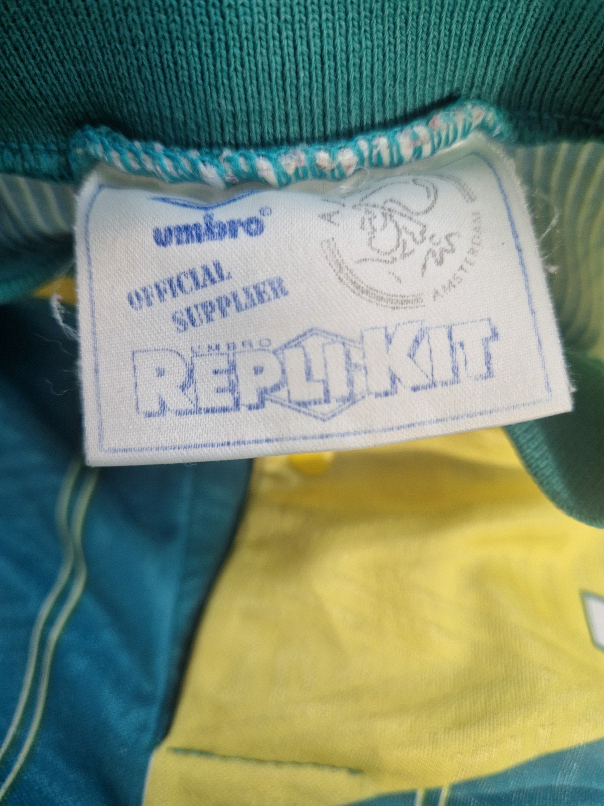Uniek Ajax uitshirt 1991-1992 Umbro ABN AMRO - Vintage, Maat 48/50 (M), Ophalen of Verzenden, Zo goed als nieuw, Groen