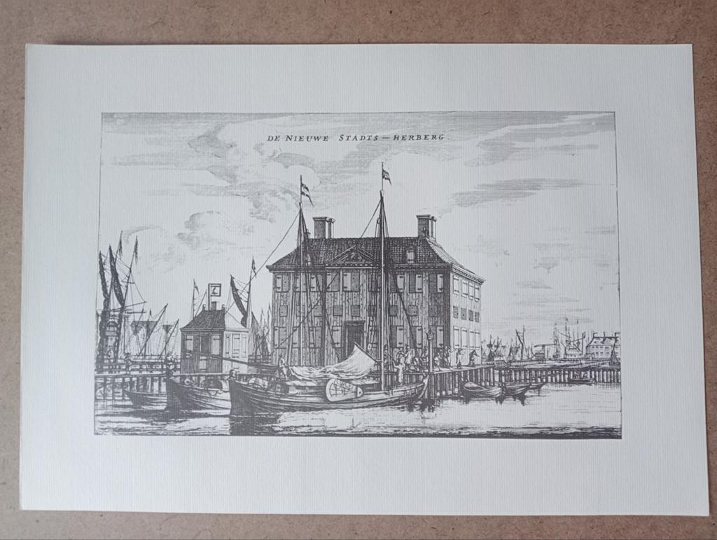 Jacob Meurs Gravure De Nieuwe Stads Herberg 1975, Antiek en Kunst, Ophalen of Verzenden