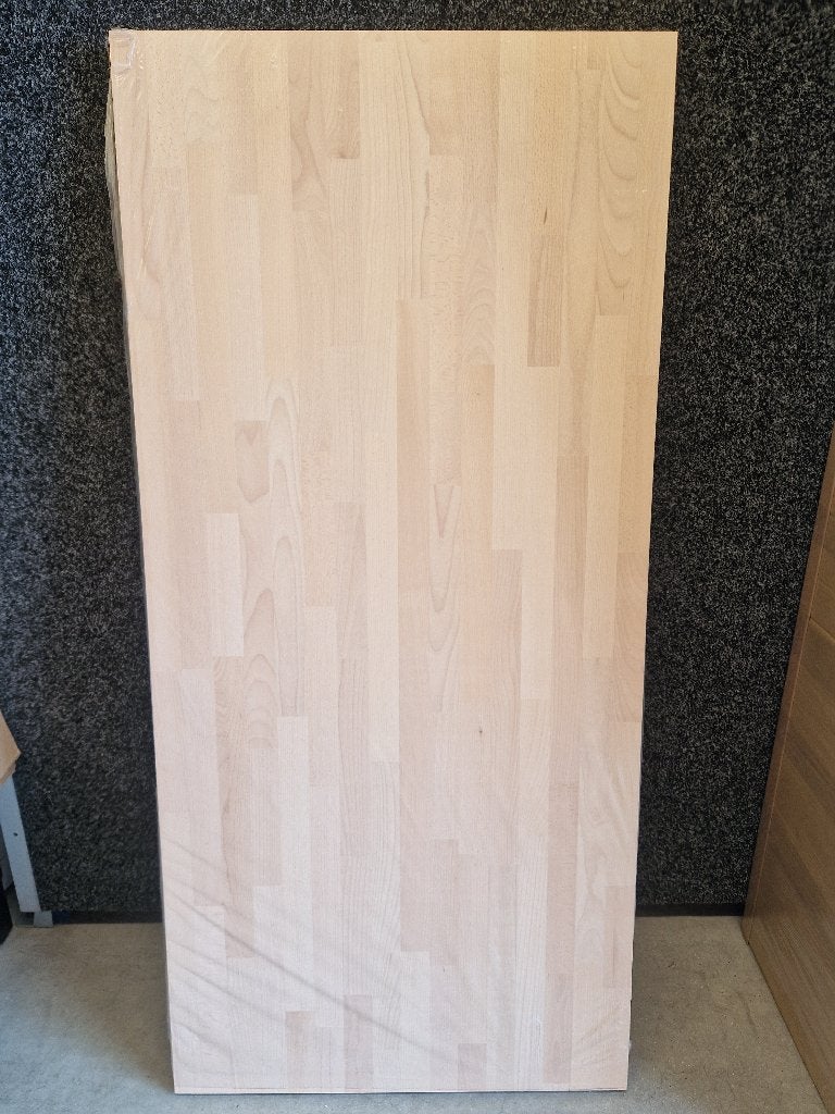 Werkbankblad 150x70 cm gelamineerd beuken 40mm dik (nieuw), Ophalen, Nieuw, 120 tot 170 cm
