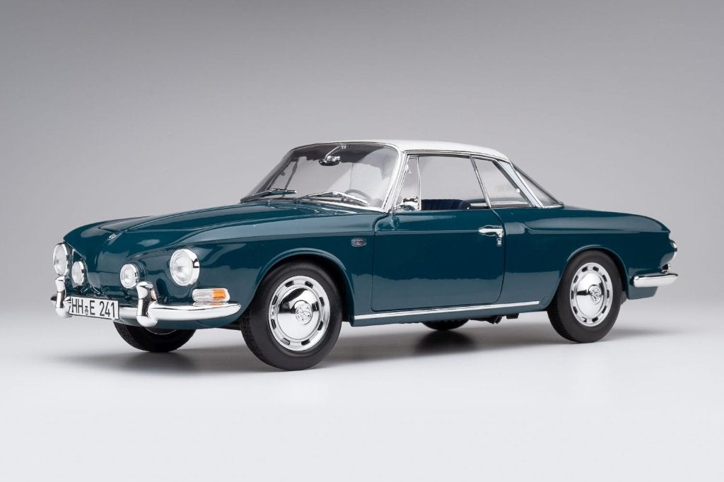 Volkswagen Karmann Ghia Typ34 Sea Blue/White top -Norev 1:18