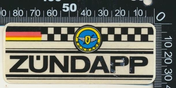 Sticker: Zundapp (10), Ophalen of Verzenden, Zo goed als nieuw, Auto of Motor