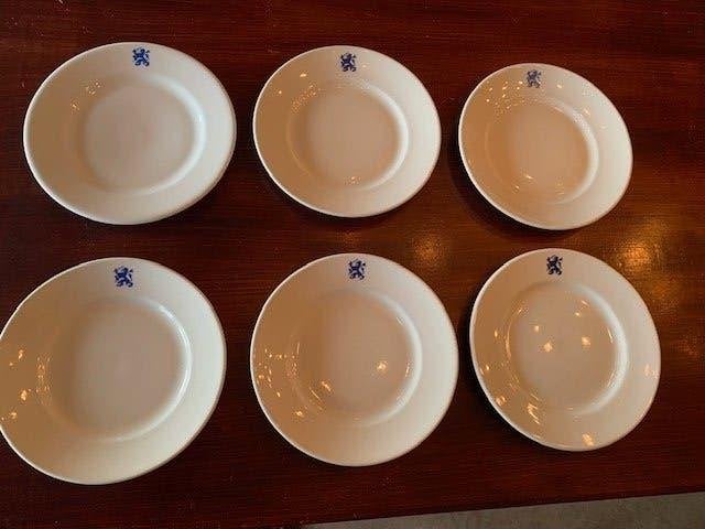 6 dinnerborden met limburgse leeuw, Ophalen of Verzenden