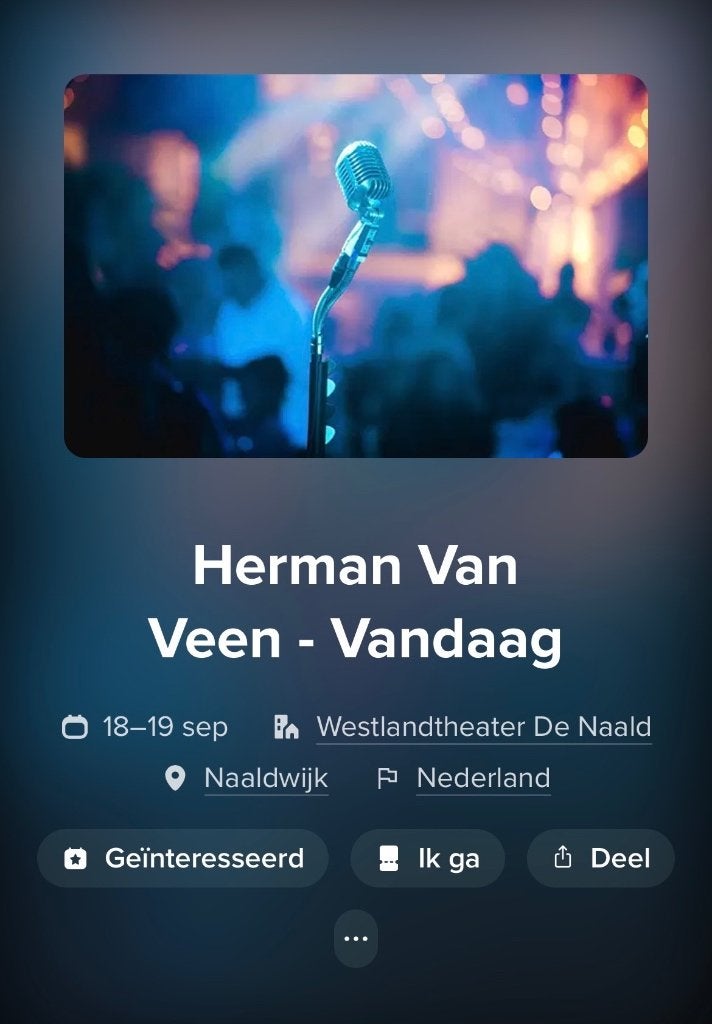 Tickets Herman van Veen 19 september Naaldwijk, Tickets en Kaartjes, Drie personen of meer