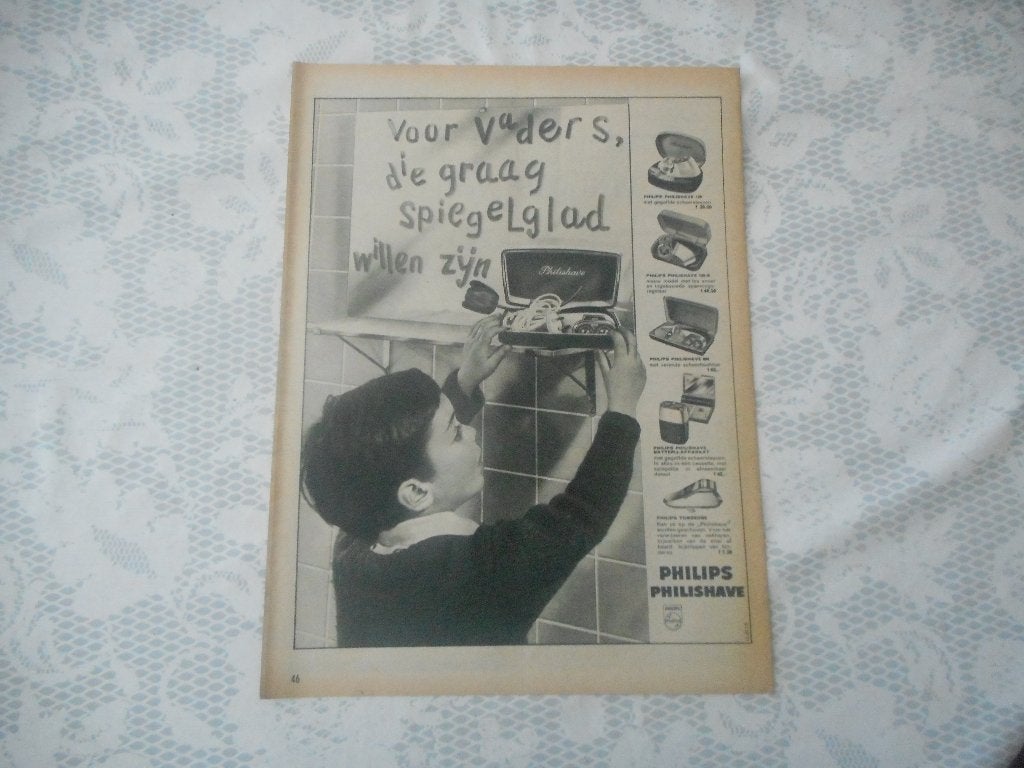 Adv. Philips. Philishave. 1962., Verzamelen, Ophalen of Verzenden, Gebruikt, Overige typen