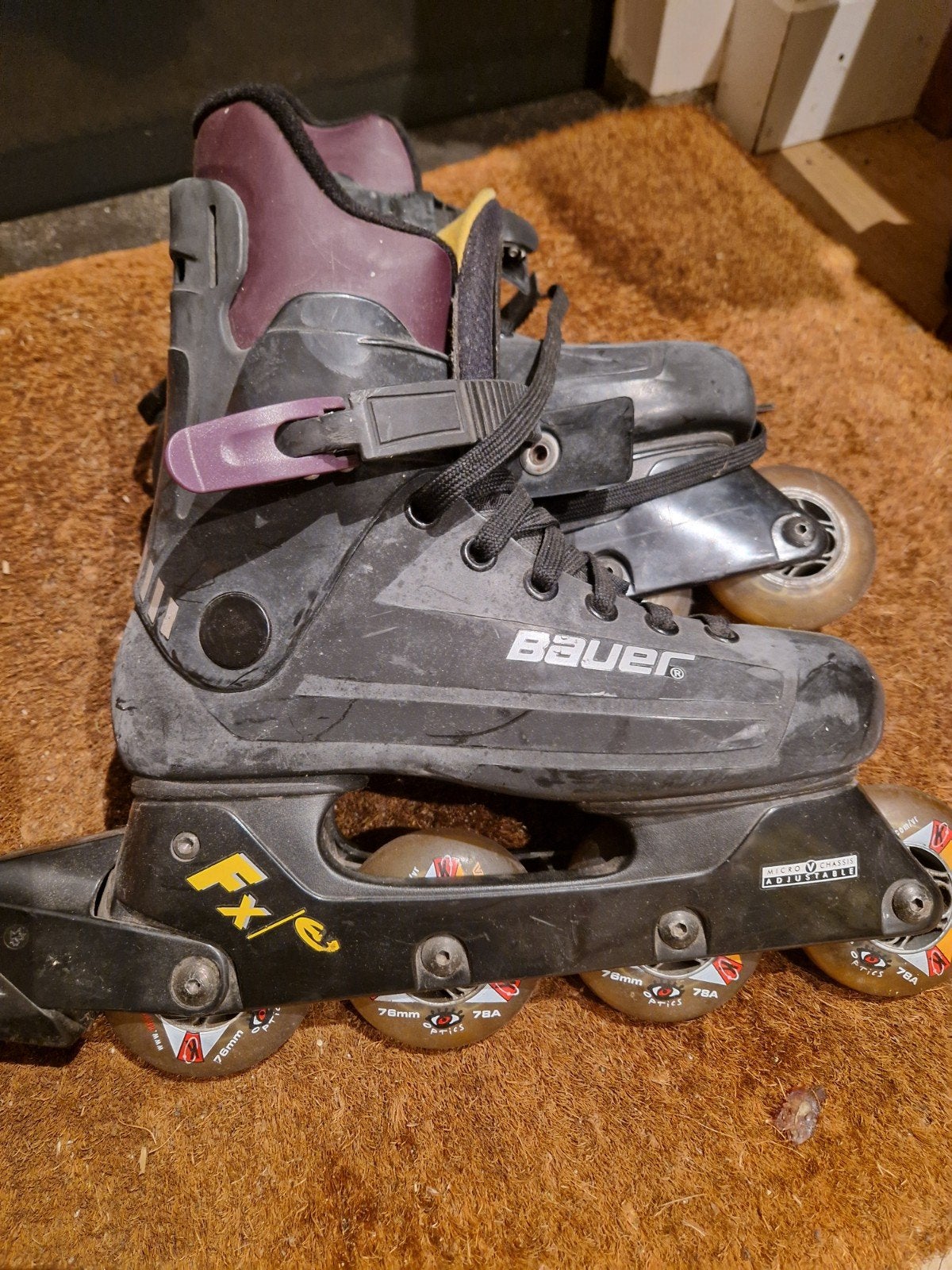 Bauer F3 skeelers mt 6 (40), Ophalen of Verzenden, Gebruikt, Inline skates 4 wielen, Bauer